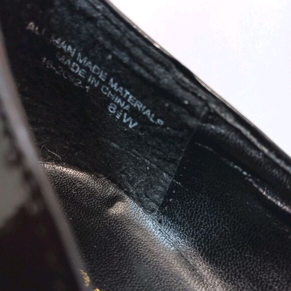 Vintage Classique Patent Loafed/pumps Sz 8.5 Wide 90s/Y2K Man Made Material - Picture 8 of 11